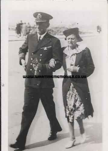 Captain W Gledhill and his wife at Morcombe in 1940